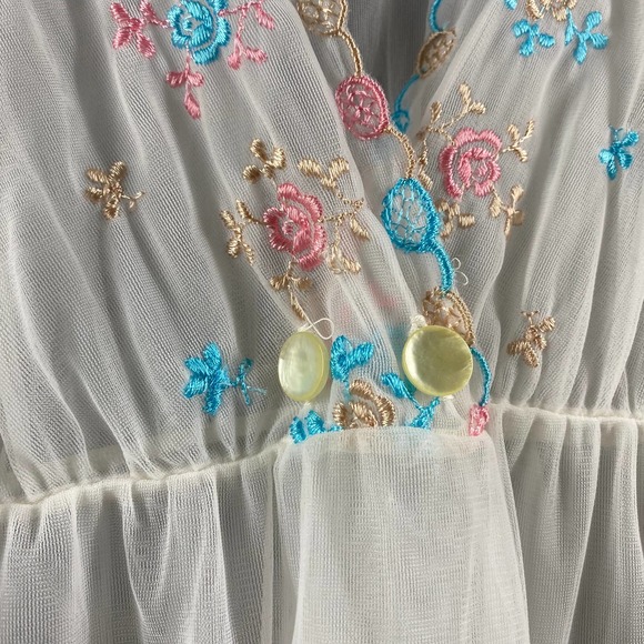 Hamilton Vintage Sheer Embroidered Robe Jacket - Picture 7 of 11